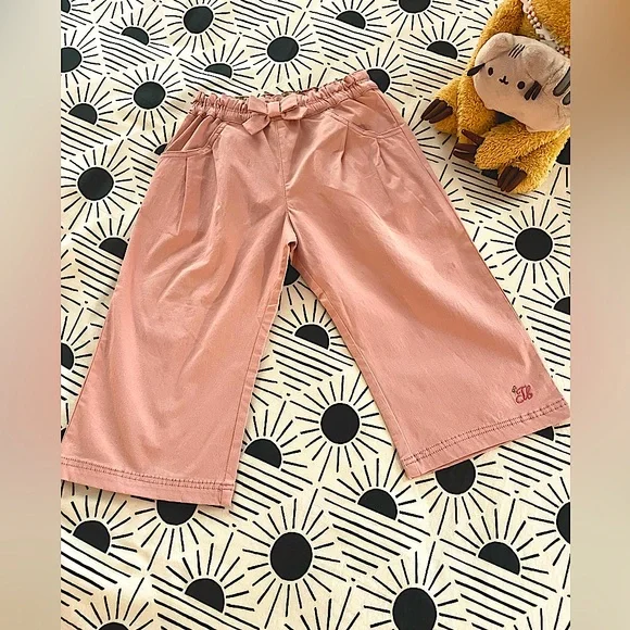 Cute Little Girl’s Peach Twill Paperbag Pants (Sz 5-6) - Picture 2 of 10